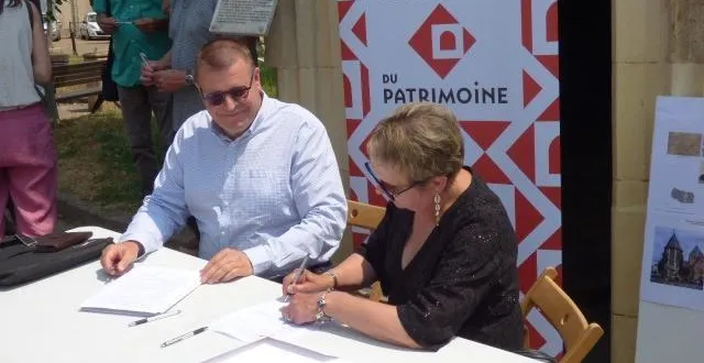 photo  françoise maillard, déléguée adjointe de la fondation du patrimoine pour la sarthe et jean-rené beauvais, pdg de visserie service, ont signé la convention d’intégration au club des mécènes de la sarthe.  &copy;  ouest-france 