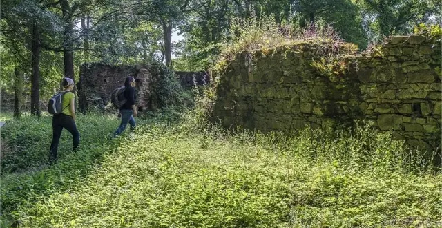 photo  la promenade des vestiges de la citadelle de champtoceaux.  &copy;  anjou tourisme / drouet 