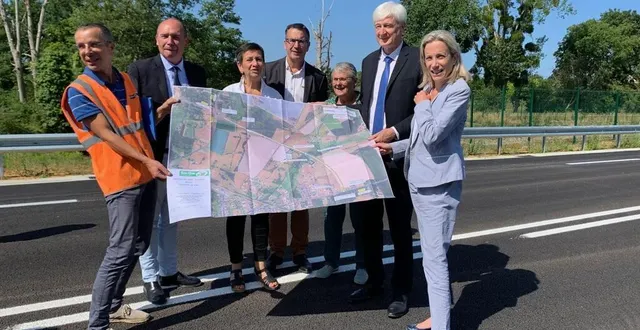 photo  inaugurée le 6 juillet 2023 par le conseil départemental de la sarthe, la seconde tranche de la déviation de vaas sera mise en service jeudi 13 juillet.  &copy;  ouest-france 
