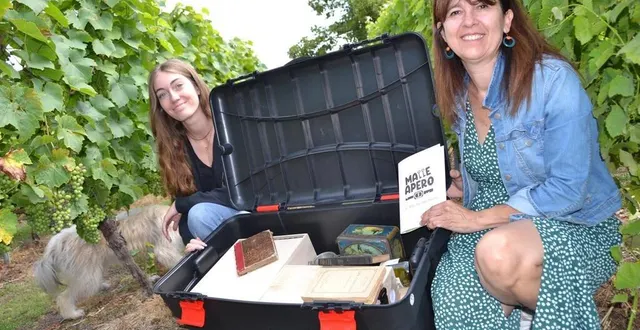 photo  bouillé-loretz, mardi 11 juillet. agnès arnault lance cet escape game fait maison, bien aidée par marie grimault, stagiaire.  &copy;  co – carl guillet 