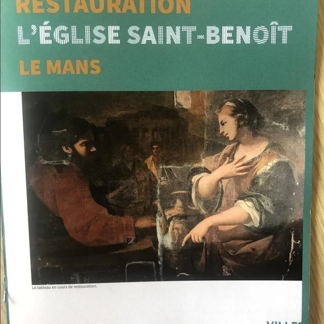 photo le service tourisme et patrimoine a édité un petit fascicule très complet sur la restauration de la toile de l’église saint-benoit au mans.  ©  ouest-france
