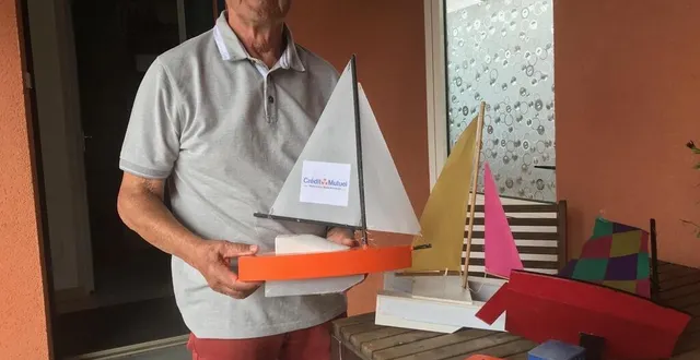 photo  yves guet présente le nouveau voilier, dont une dizaine d’exemplaires vogueront sur le plan d’eau de tessé  &copy;  ouest-france 