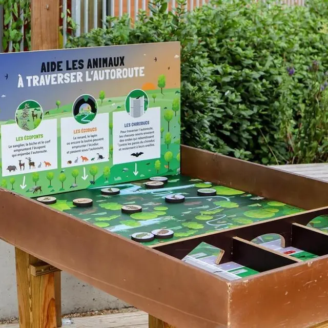 photo un jeu pour sensibiliser les enfants (et pas que) aux passages agencés sur et sous les autoroutes pour permettre la traversée des animaux.  ©  ouest-france