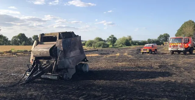 photo  quatre véhicules incendie et une trentaine de pompiers ont été mobilisés pour éteindre le feu.  &copy;  ouest-france 