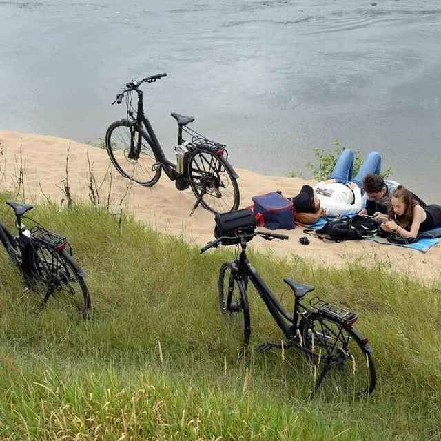 photo en 2022, 45 000 passages de roues de vélos ont été comptabilisés au niveau de saint-florent-le-vieil.  ©  archives co - josselin clair