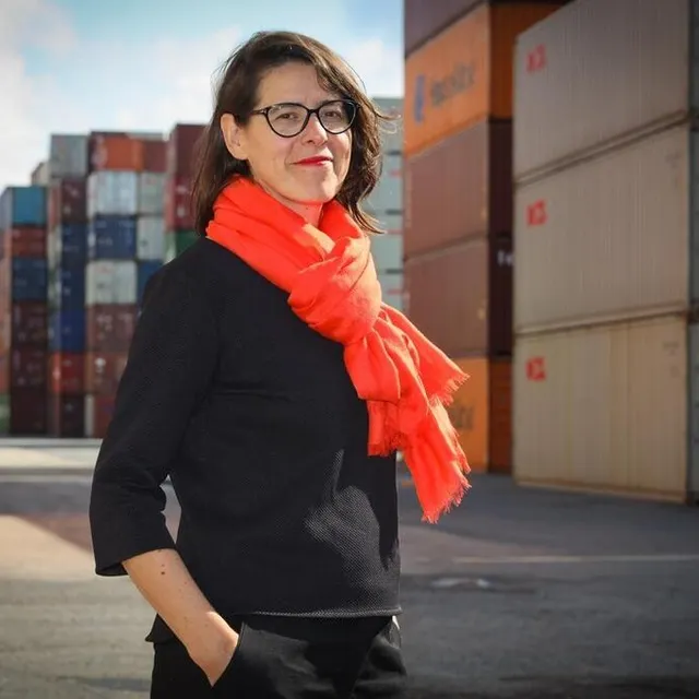 photo claire lebreton, artiste plasticienne a été l’une des premières à venir en résidence à 2angles à flers (orne).  ©  bréard philippe