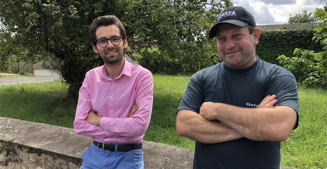 photo  jérôme prémartin (à gauche), maire de mareil-sur-loir, a pris la présidence du comité des fêtes et a demandé à stanislas davoine, agriculteur, de l’épauler dans l’organisation future du comice agricole en 2024.  &copy;  le maine libre 