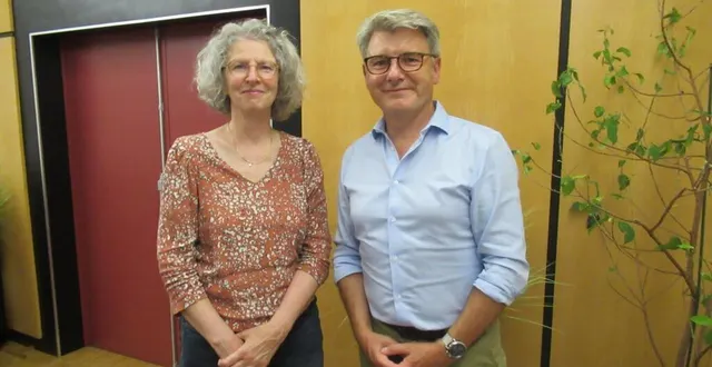 photo  laurent paris, maire, et frédérique laurent, sa nouvelle adjointe.  &copy;  le maine libre 