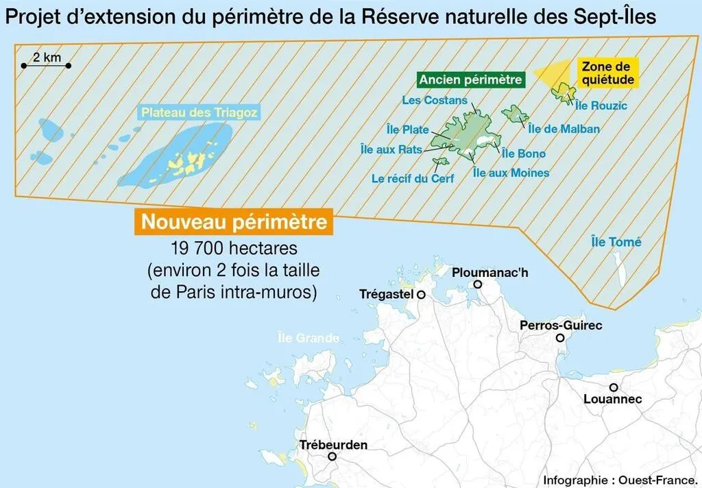 Au large de PerrosGuirec, la réserve naturelle des SeptÎles s