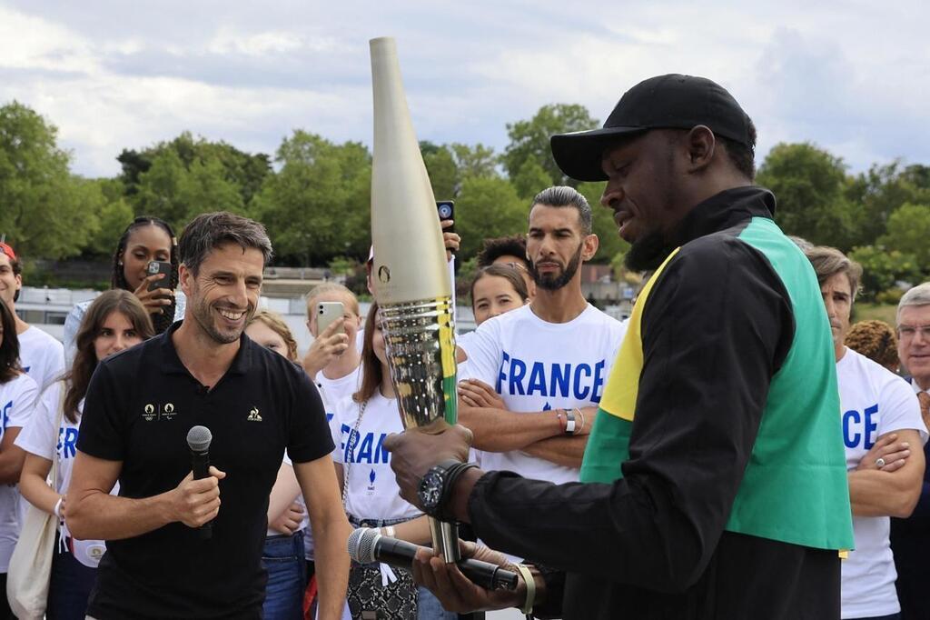 EN IMAGES. JO 2024 Usain Bolt à Paris pour la présentation de la