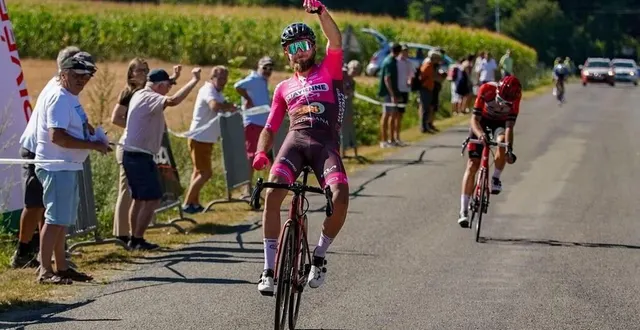 photo  célestin guillon a remporté le grand prix de saint-michel-de-chavaignes, en 2022.  &copy;  arnaud despelchain 