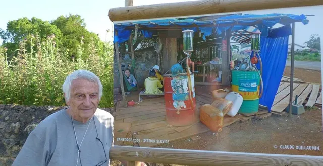 photo  claude guillaumin se souvient de la station-service au cambodge.  &copy;  ouest-france 