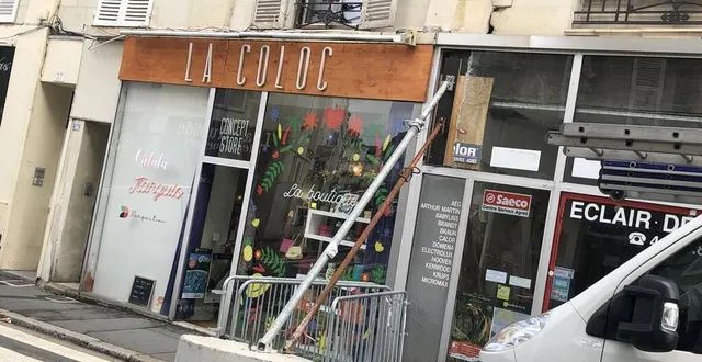 photo  un étai a été installé vers début mai 2023 pour soutenir le pilier mitoyen du 39 et 41, rue du mail, à angers (maine-et-loire).  &copy;  ouest-france 