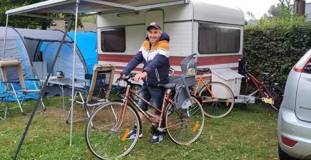 photo  bryan vient d’arriver au camping de pont-d’ouilly (calvados) pour profiter de sa première semaine de vacances « depuis un bon moment ».  &copy;  ouest-france 