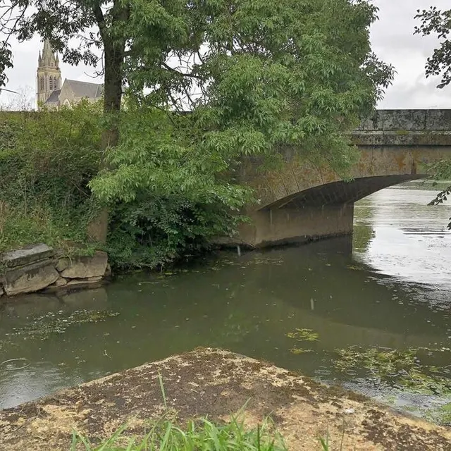photo la vaige se jette dans la sarthe à sablé-sur-sarthe, non loin de l’église notre-dame.  ©  ouest-france