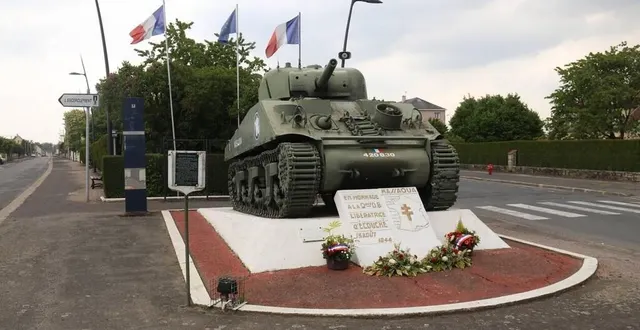 photo  la commune d’ecouché a refusé d’installer une borne matérialisant le parcours de la 2e db, mais elle dispose déjà de lieux de souvenir, comme à l’entrée de la ville où se trouve le char massaoua.  &copy;  ouest-france 