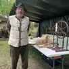photo  yves le ven a présenté ses objets anciens à la fête des battages. 