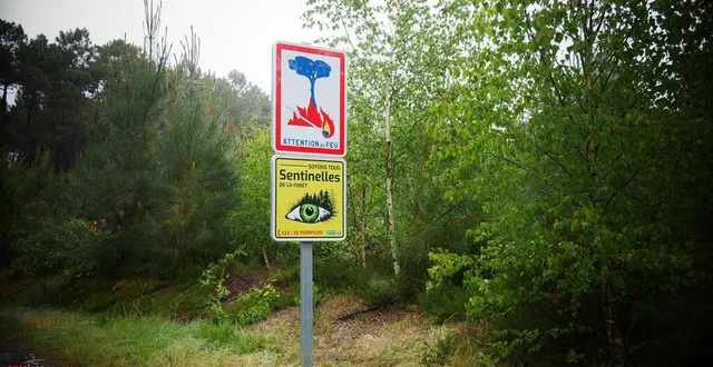photo  cinquante panneaux comme celui-ci ont été installés sur le territoire du pays sabolien pour sensibiliser la population au risque des feux de forêt.  &copy;  ouest-france 