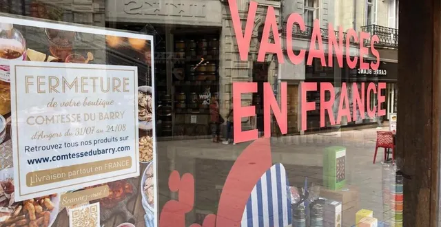 photo  à angers, nombre de commerçants sont en vacances actuellement.  &copy;  co 