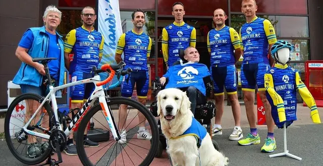 photo  les deux équipes courront sous les mêmes couleurs : celles de l’association handi’chiens.  &copy;  béatrice tison 