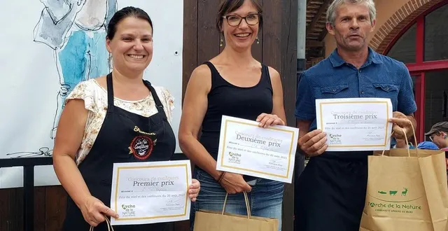 photo  les trois lauréats du concours des meilleures confitures.  &copy;  le maine libre 