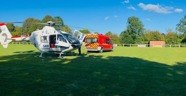 photo  l’accident impliquant une voiture et une moto s’est produit à proximité de la commune de sap-en-auge.  &copy;  ouest-france 