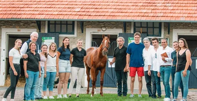photo  le cheval machiavel a été adjugé 580 000 € jeudi 24 août 2023, lors de la première vente aux enchères d’auctav.  &copy;  auctav 