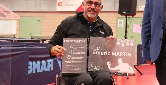 photo  l’espace réservé au tennis de table de la salle michel-pelchat se nommera désormais salle émeric-martin.  &copy;  ouest-france 