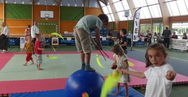 photo  bille de clown, les sports de combat et le tennis de table ont proposé des démonstrations tout au long de la journée.  &copy;  ouest-france 
