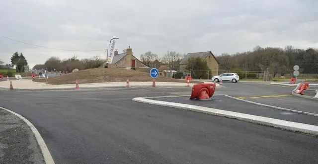 photo  le giratoire devrait être en service début 2024, selon le département.  &copy;  archives le maine libre 