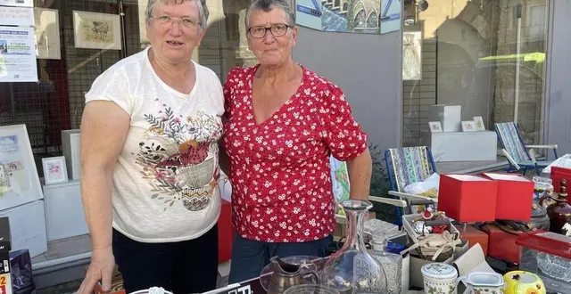 photo  nicole et mauricette ont fait des affaires au vide-greniers de l’angevine.  &copy;  ouest-france 
