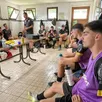 photo dans le vestiaire à la pause, les mines sont frustrées : trangé-degré-chaufour devrait mener mais le football, même en amateur, est ainsi : illogique !