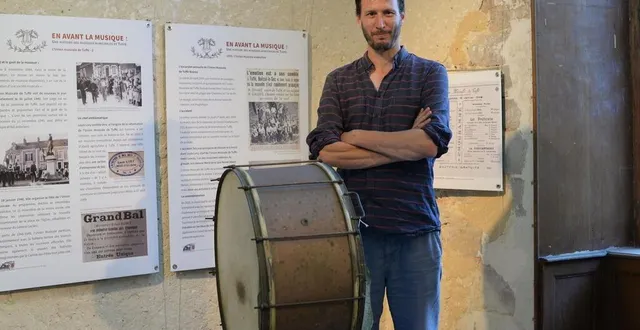 photo  julien hardy, médiateur culturel de l’association les amis de l’abbaye de tuffé et cheville ouvrière de l’exposition.   &copy;  le maine libre 