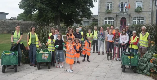 photo  une trentaine de bénévoles se sont déplacés pour ramasser des déchets à briouze (orne), le 18 septembre 2021.  &copy;  archives – dr 