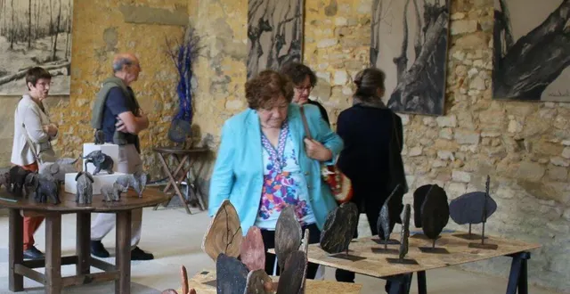 photo  une exposition grâce aux œuvres d’isabelle et guy.  &copy;  le maine libre 