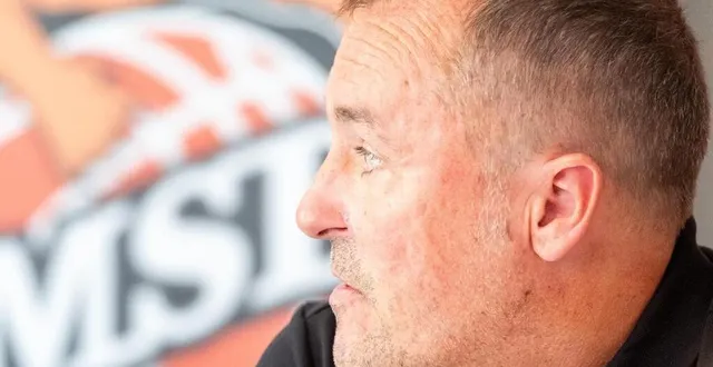 photo  le directeur sportif du msb, vincent loriot, lors de la conférence de presse de rentrée, le 16 août 2023.  &copy;  photo : dominique breugnot 