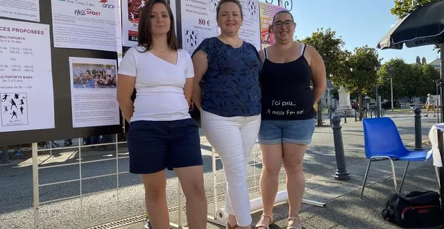 photo  de gauche à droite : marine mangeot, trésorière, dolorès chartier, présidente de la section, et bérengère creuset, secrétaire, accueillent les enfants et les parents qui souhaitent participer aux activités sportives de la vigilante omnisports.  &copy;  le maine libre 