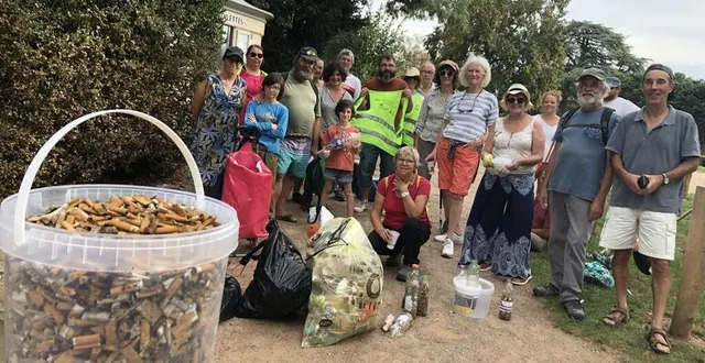 photo  en seulement deux heures, les participants ont ramassé onze litres de mégots.  &copy;  ouest-france 