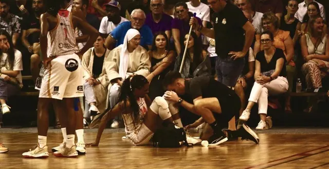 photo  la blessure de brenda agblemagnon contre orly.  &copy;  ouest-france 