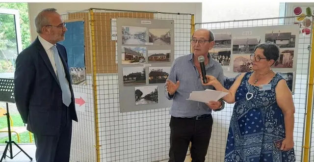 photo  le député jean-carles grelier est venu visiter l’exposition.  &copy;  le maine libre 