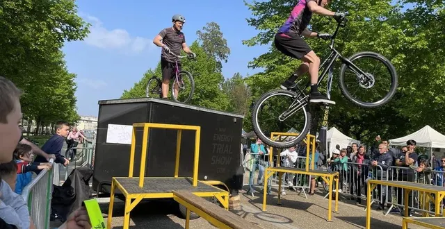 photo  le samedi 30 septembre 2023, un grand show de vtt trial est organisé dans le cadre de forever young, au mans. l’après-midi, le public pourra s’y essayer. le soir, place aux pros (photo d’illustration).  &copy;  archives ouest-france 