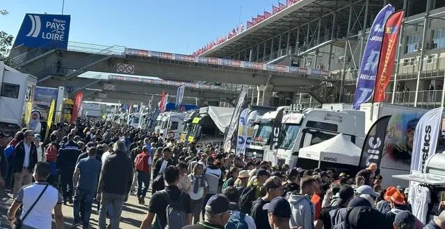 photo  nouveau record d’affluence pour les 24 heures camions du mans qui réunit, selon son organisateur l’aco, « 80 280 personnes » durant ce week-end du 23 et 24 septembre 2023.  &copy;  ouest-france 