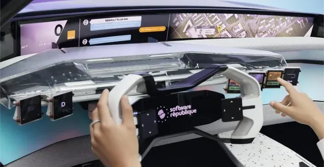 photo  à bord du prototype h1st vision, qui sera présenté lors du salon xmobility, les 27 et 28 septembre 2023 au mans.  &copy;  renault software république 