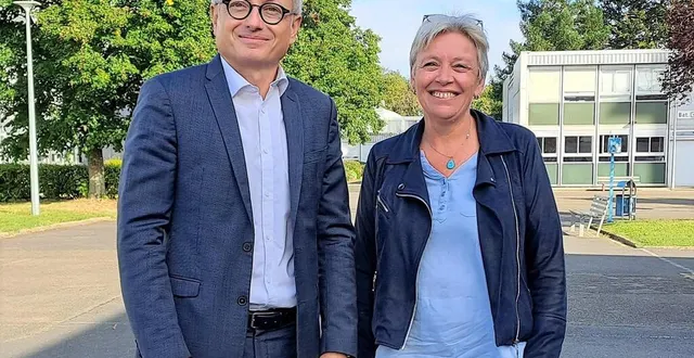 photo  emmanuel pau, le nouveau proviseur, ici aux côtés de son adjointe corinne masson, arrivée l’an dernier au sein de l’établissement, souhaite valoriser tous les personnels et faire en sorte que les élèves se sentent bien dans leur lycée.   &copy;  le maine libre 