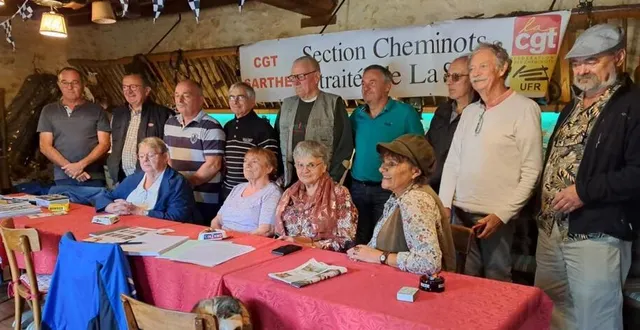 photo  les retraités cheminots du secteur de la suze allient luttes syndicales et moments conviviaux.  &copy;  ouest-france 