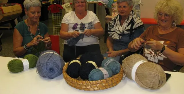 photo  pour rien au monde, les dames de champagné n'auraient manqué la nuit du tricot, au mans.  &copy;  ouest-france 