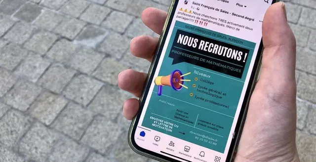 photo  sur son compte facebook, l’ensemble scolaire saint-françois-de-sales alerte : il manque deux professeurs de maths depuis la rentrée.  &copy;  ouest-france 