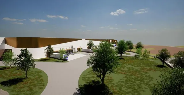 photo  un entrepôt sur le parc d’activités des portes du belinois.  &copy;  communauté de communes orée de bercé bélinois 