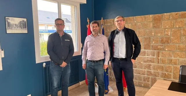 photo  stéphane tristant, délégué départemental alliance police ; jérôme nury, député de la troisième circonscription de l’orne, et maxime mettot, délégué alliance pour la zone de défense ouest.  &copy;  alliance police nationale 61 