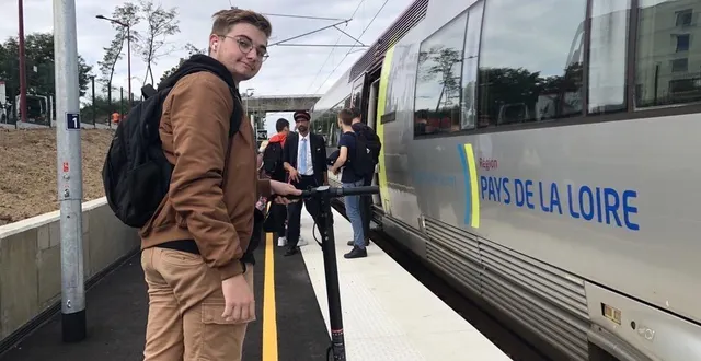photo  la halte ferroviaire le mans hôpital a ouvert le 28 août 2023. un mois plus tard, mathéo, qui prend le ter tous les jours, est très satisfait.  &copy;  le maine libre 